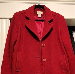 Red peacoat
